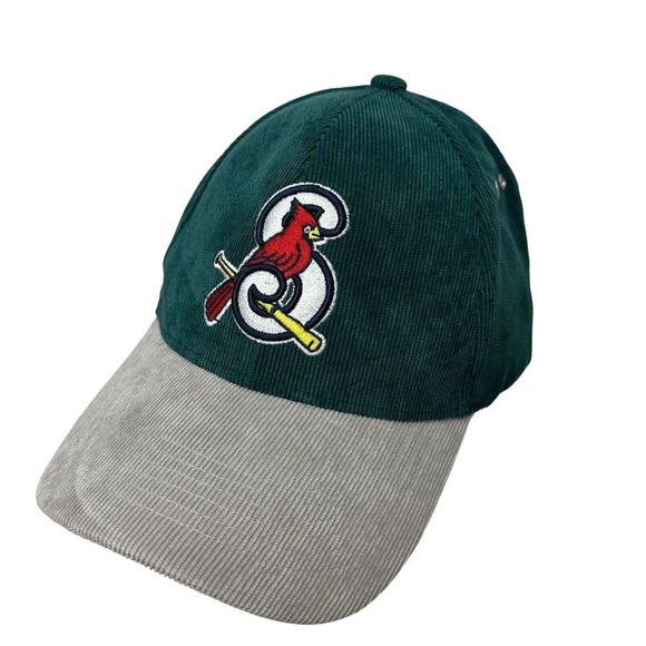 Springfield Cardinals Hat Cap Green Gray Corduroy Minor League Baseball - Picture 1 of 12